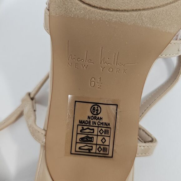 Nicole Miller Rhinestone Mesh Slingback Pump Beige US Size 6.5 - Picture 5 of 8